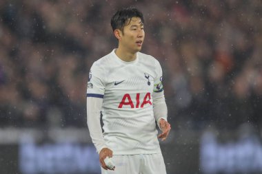 Tottenham Hotspur 'dan Son Heung-Min Premier League maçı sırasında West Ham United Tottenham Hotspur' a karşı Londra Stadyumu, Londra, 2 Nisan 202