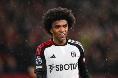 Fulham 'lı Willian Premier League maçı sırasında Nottingham Forest, Fulham' a karşı City Ground, Nottingham, İngiltere, 2 Nisan 202