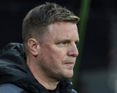 Newcastle United 'ın teknik direktörü Eddie Howe Premier Lig maçı sırasında Newcastle United ile Everton arasındaki St.James' s Park, Newcastle, 2 Nisan 202