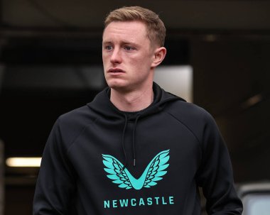 Newcastle United takımından Sean Longstaff, Premier League maçı sırasında Newcastle United ile Everton 'a karşı St. James' s Park, Newcastle, 2 Nisan 202 'de geldi.