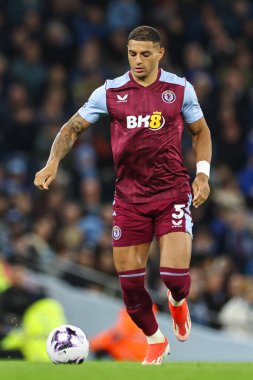 Aston Villa 'dan Diego Carlos Premier Lig karşılaşmasında Manchester City ile Aston Villa arasında Etihad Stadyumu, Manchester, İngiltere' de 3 Nisan 202 'de karşılaşacak.