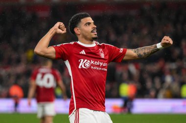 Nottingham Ormanı 'ndan Morgan Gibbs-White, Premier League maçında Nottingham Forest Fulham' a karşı oynadığı 2 Nisan 202 'de Nottingham, İngiltere' de 2-0 'lık galibiyet golünü kutluyor.