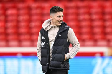 Fulham 'dan Harry Wilson, Nottingham Forest' a karşı Fulham Premier Lig karşılaşması öncesinde İngiltere 'nin Nottingham City Ground kentinde 2 Nisan 202' de geldi.