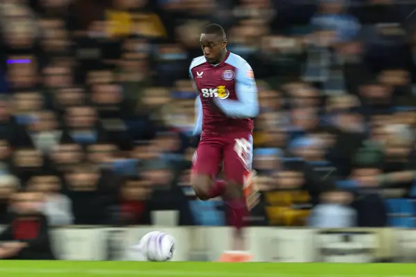 Moussa Diaby Von Aston Villa Beim Premier League Spiel Manchester — Stockfoto
