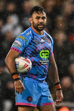 Bevan French of Wigan Warriors 7. Betfred Süper Lig karşılaşmasında Leigh Leopards 'a karşı Wigan Warriors Leigh Spor Köyü, Leigh, İngiltere, 4 Nisan 202