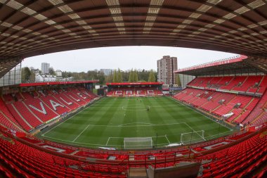 6 Nisan 202 'de The Valley, Londra, İngiltere' de Charlton Athletic ve Barnsley maçında The Valley 'in genel görünümü