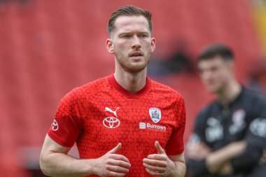 Maç öncesi ısınma oturumunda Barnsley 'den Jamie McCart Sky Bet 1 karşılaşmasında Charlton Athletic Barnsley' e karşı The Valley, Londra, İngiltere, 6 Nisan 202