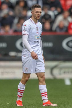 Barnsley 'den Jordan Williams 6 Nisan 202' de Londra, The Valley 'de Charlton Athletic ile Barnsley maçında