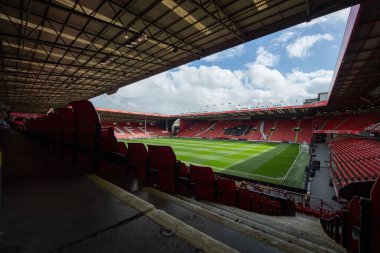 Bramall Lane 'in Premier Lig maçı sırasında Sheffield United' ın Chelsea 'ye karşı Bramall Lane, Sheffield, İngiltere' de 7 Nisan 202