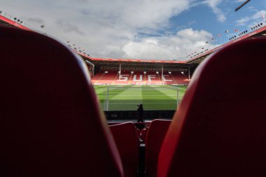 Bramall Lane 'in Premier Lig maçı sırasında Sheffield United' ın Chelsea 'ye karşı Bramall Lane, Sheffield, İngiltere' de 7 Nisan 202