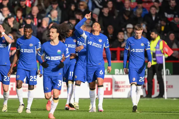 Thiago Silva Chelsea Celebrates His Goal Make Premier League Match — Stock Photo, Image