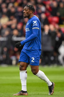 Chelsea 'den Axel Disasi Premier Lig karşılaşmasında Sheffield United Chelsea' ye karşı Bramall Lane, Sheffield, İngiltere, 7 Nisan 202