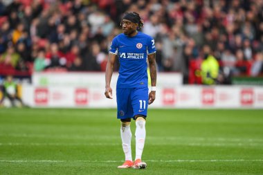 Chelsea 'den Noni Madueke Premier Lig karşılaşmasında Sheffield United Chelsea' ye karşı Bramall Lane, Sheffield, İngiltere, 7 Nisan 202