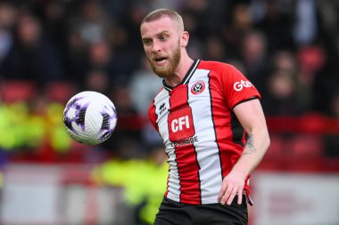 Sheffield United takımından Oliver McBurnie, Sheffield United 'a karşı 7 Nisan 202' de Bramall Lane, Sheffield, İngiltere 'de oynanan Premier League maçında