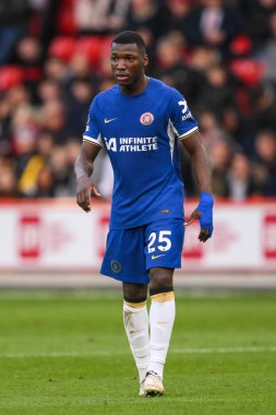 Chelsea 'den Moiss Caicedo Premier Lig karşılaşmasında Sheffield United Chelsea' ye karşı Bramall Lane, Sheffield, İngiltere, 7 Nisan 2024