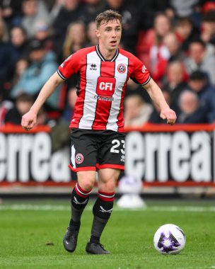 Sheffield United takımından Ben Osborn, Sheffield United ile Chelsea maçında 7 Nisan 202 'de Bramall Lane, Sheffield, İngiltere' de karşılaştı.