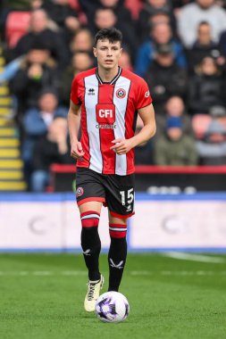 Sheffield United takımından Anel Ahmedhodi, Sheffield United ile Chelsea maçında 7 Nisan 2024 'te Bramall Lane, Sheffield, İngiltere' de karşılaştı.
