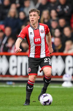 Sheffield United takımından Ben Osborn, Sheffield United ile Chelsea maçında 7 Nisan 202 'de Bramall Lane, Sheffield, İngiltere' de karşılaştı.