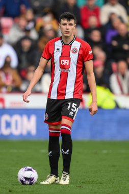 Sheffield United takımından Anel Ahmedhodi, Sheffield United ile Chelsea maçında 7 Nisan 2024 'te Bramall Lane, Sheffield, İngiltere' de karşılaştı.