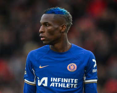Chelsea 'den Nicolas Jackson Premier Lig karşılaşmasında Sheffield United Chelsea' ye karşı Bramall Lane, Sheffield, İngiltere, 7 Nisan 202