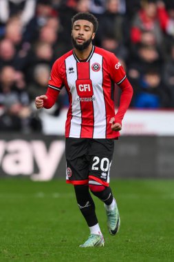 Sheffield United 'tan Jayden Bogle Premier Lig maçında Sheffield United Chelsea' ye karşı Bramall Lane, Sheffield, İngiltere, 7 Nisan 202