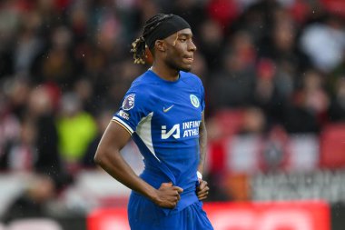 Chelsea 'den Noni Madueke Premier Lig karşılaşmasında Sheffield United Chelsea' ye karşı Bramall Lane, Sheffield, İngiltere, 7 Nisan 2024