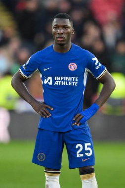 Chelsea 'den Moiss Caicedo Premier Lig karşılaşmasında Sheffield United Chelsea' ye karşı Bramall Lane, Sheffield, İngiltere, 7 Nisan 2024