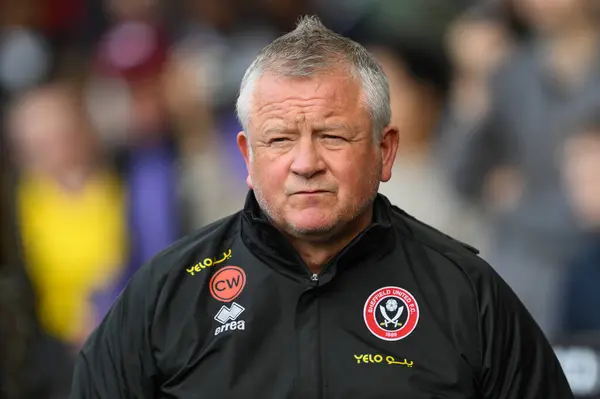 stock image Chris Wilder Manager of Sheffield United during the Premier League match Sheffield United vs Chelsea at Bramall Lane, Sheffield, United Kingdom, 7th April 202