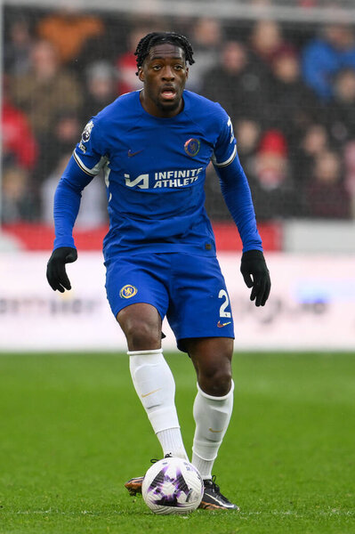 Axel Disasi of Chelsea in action during the Premier League match Sheffield United vs Chelsea at Bramall Lane, Sheffield, United Kingdom, 7th April 202
