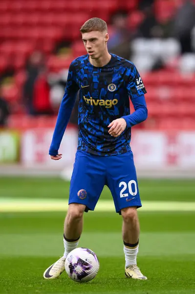 Stock image Cole Palmer of Chelsea during the pre-game warmup ahead of the Premier League match Sheffield United vs Chelsea at Bramall Lane, Sheffield, United Kingdom, 7th April 202