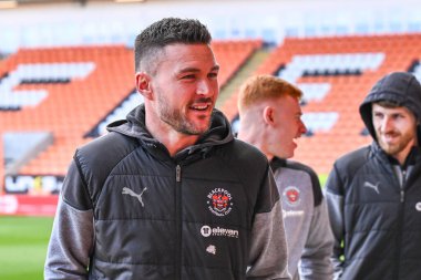 Blackpool 'dan Richard O' Donnell, 9 Nisan 202 'de Bloomfield Road, Blackpool' daki Blackpool-Fleetwood Town maçında Sky Bet 1 'in önüne geçti.