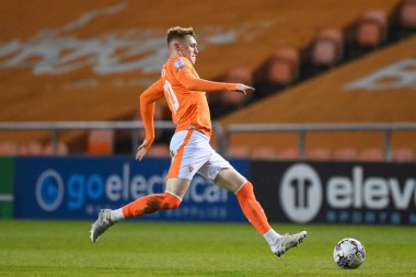 Blackpool takımından Sonny Carey, 9 Nisan 202 'de Bloomfield Road, Blackpool' da oynanan Blackpool-Fleetwood maçında