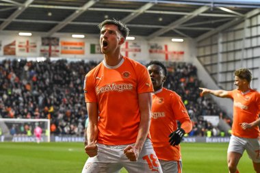 Blackpool 'dan Jake Beesley, 9 Nisan 202' de Bloomfield Road, Blackpool 'da oynanan Blackpool-Fleetwood Town maçında 1-0 berabere kaldı.