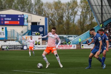 Blackpool takımından Sonny Carey, 13 Nisan 202 'de Brunton Park, Carlisle, İngiltere' de oynanan 1.