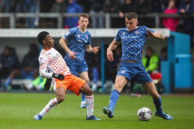 Blackpool takımından Karamoko Dembele, 13 Nisan 202 'de Brunton Park, Carlisle' da oynanan Sky Bet Lig 1 karşılaşmasında sahada.