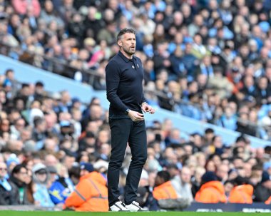 Luton Town teknik direktörü Rob Edwards 13 Nisan 202 tarihinde Etihad Stadyumu 'nda oynanan Premier League maçında Manchester City-Luton Town maçında...