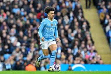 Manchester City 'den Rico Lewis 13 Nisan 202' de Etihad Stadyumu 'nda oynanan Premier League maçında
