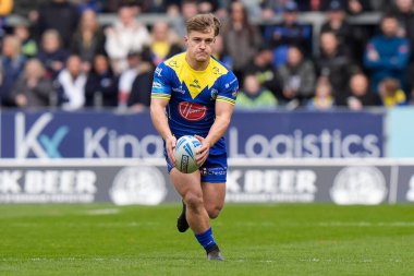 Warrington Wolves 'tan Leon Hayes, Betfred Challenge Kupası çeyrek final maçında St Helens' a karşı Warrington Wolves, St Helens, Birleşik Krallık, 14 Nisan 202