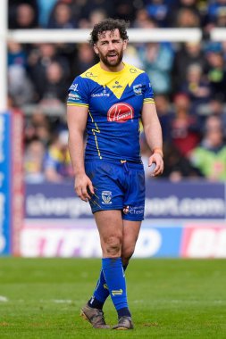 Warrington Wolves 'un Toby King' i Betfred Challenge Kupası çeyrek final maçında St Helens 'a karşı Warrington Wolves, St Helens, Birleşik Krallık, 14 Nisan 202