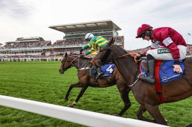 Nico De Boinville 'in bindiği Jonbon, 12 Nisan 202' de Aintree Yarış Pisti 'nde düzenlenen Randox Grand National 2024 Bayanlar Günü' nde 3: 30 yarışını kazandı.