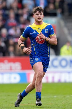 Warrington Wolves takımından Jordy Crowther, Betfred Challenge Kupası çeyrek final maçında St Helens 'a karşı Warrington Wolves, St Helens, St Helens, İngiltere, 14 Nisan 202