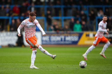 Blackpool takımından Sonny Carey, 13 Nisan 202 'de Brunton Park, Carlisle, İngiltere' de oynanan 1.
