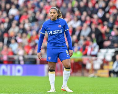 Chelsea Women 'dan Catarina Macario, Manchester United Women - Chelsea FC Women - Leigh Sports Village, Leigh, İngiltere, 14 Nisan 202 Adobe Women yarı final karşılaşmasında
