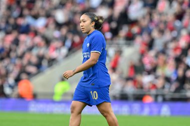 Chelsea Kadınları 'ndan Lauren James, Manchester United Women - Chelsea FC Women - Leigh Spor Köyü, Leigh, Birleşik Krallık' ta 14 Nisan 202 Adobe Kadınlar Kupası yarı final karşılaşmasında