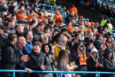Blackpool taraftarları Sky Bet Ligi 1 karşılaşmasında Carlisle United ile Blackpool arasında Brunton Park, Carlisle, İngiltere, 13 Nisan 202