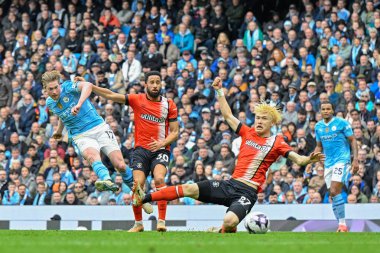 Manchester City 'den Kevin De Bruyne 13 Nisan 202' de Etihad Stadyumu 'nda oynanan Premier League maçında gol attı.