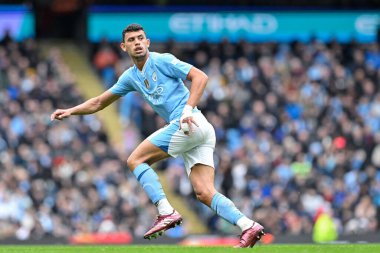 Manchester City 'den Matheus Nunes, Premier League maçı sırasında Manchester City, Manchester Stadyumu' nda Luton Town 'a karşı, 13 Nisan 202