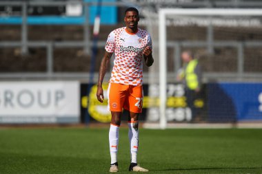 Blackpool takımından Marvin Ekpiteta 13 Nisan 202 'de Brunton Park, Carlisle, İngiltere' de oynanan Carlisle United-Blackpool maçında