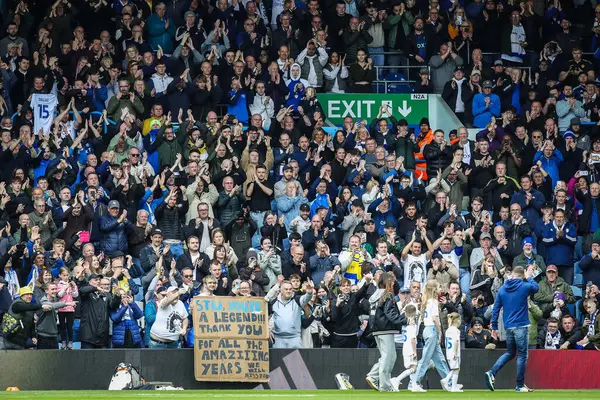 Stuart Dallas Leeds United Faz Uma Volta Honra Dentro Elland — Fotografia de Stock