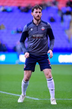 Bolton Wanderers takımından Jack Iredale, 16 Nisan 202 'de İngiltere' nin Toughsheet Community Stadyumu 'nda oynanan 1.